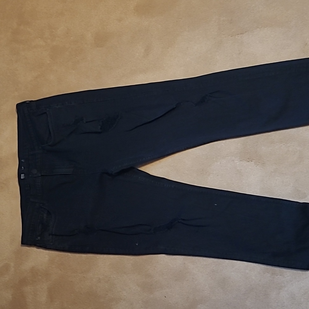 Rsq slim black ripped jeans size 38